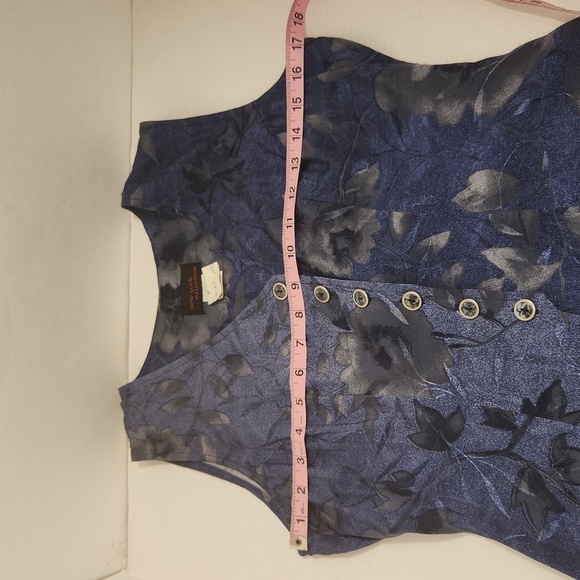 New York Extremes Women's Floral Print Sleeveless Button Down Maxie Duster SZ 6 - Picture 13 of 15